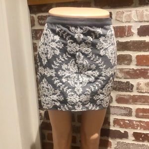 Small Gray and white embroidered skirt